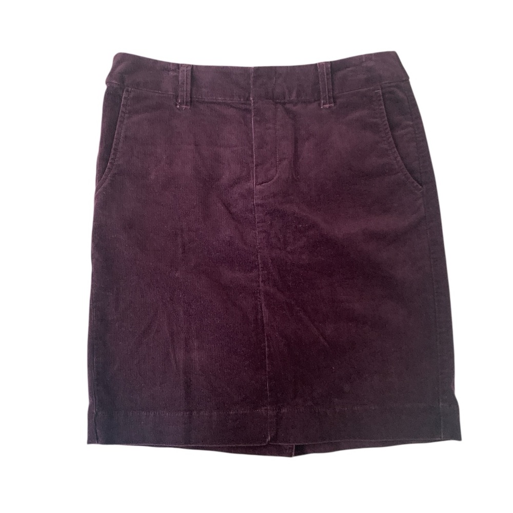 Eddie Bauer Plum Burgundy Corduroy Skirt women’s Size 8 - Picture 3 of 9